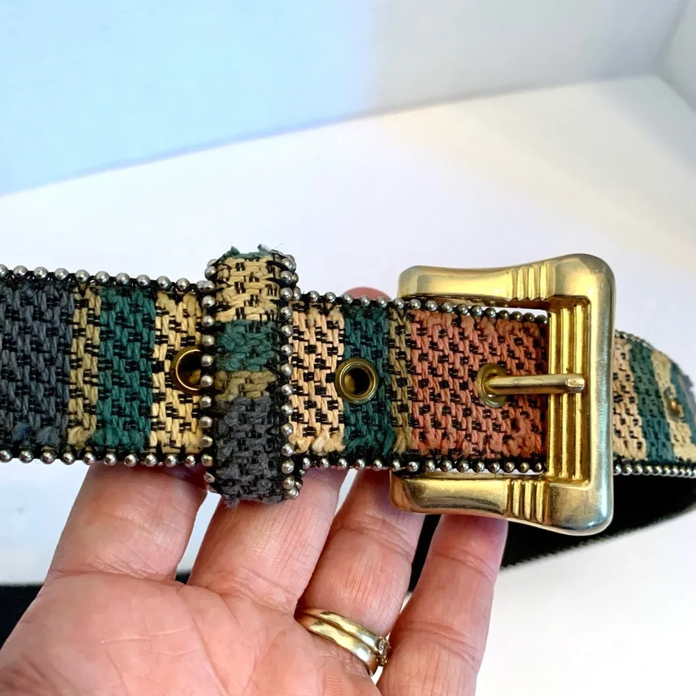 Vintage Multicolor Belt S M Designer Paul Harris